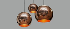 copper globe pendant lights